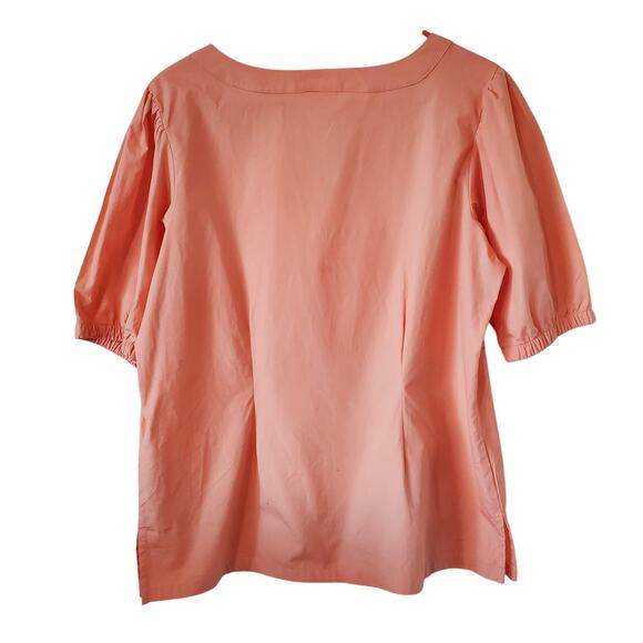 Disney Parks Epcot Italy Minnie Mickey Mouse Short Sleeve Top Large Peach Orange - Picture 2 of 3